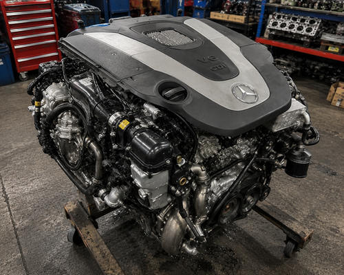 Mercedes-Benz OM642 3.0L V6 Turbo Diesel Complete Engine Assembly thumbnail 2
