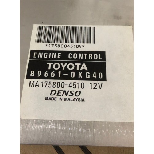 Genuine ECU Engine Computer 2004-2011 Toyota Hilux Diesel 89661-0KG40 Denso OEM thumbnail 2