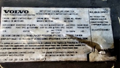 2015 Volvo D13 D13J  MP8 Engine Assembly  thumbnail 3